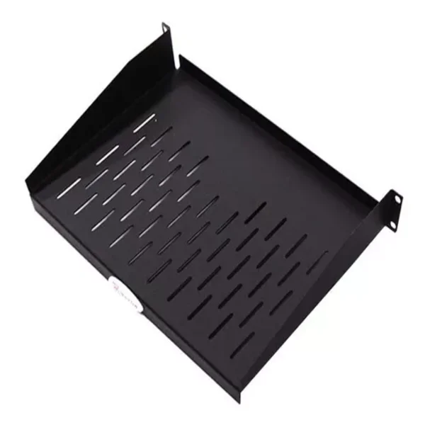 Bandeja rackeable 1U de metal negra TECLAM IP64 para cableado estructurado en Ibarra e Imbabura